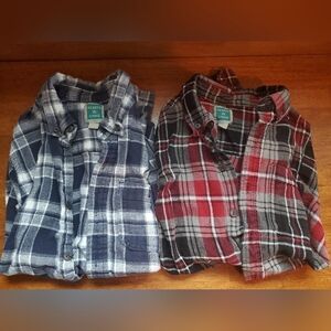 Two boys size 10-12 Hearth & Lodge flannel long sleeve shirts